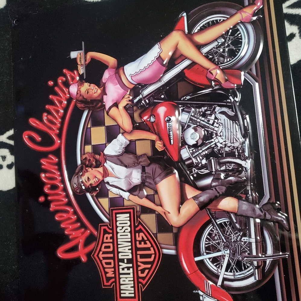 Harley Davidson tin wallhanging